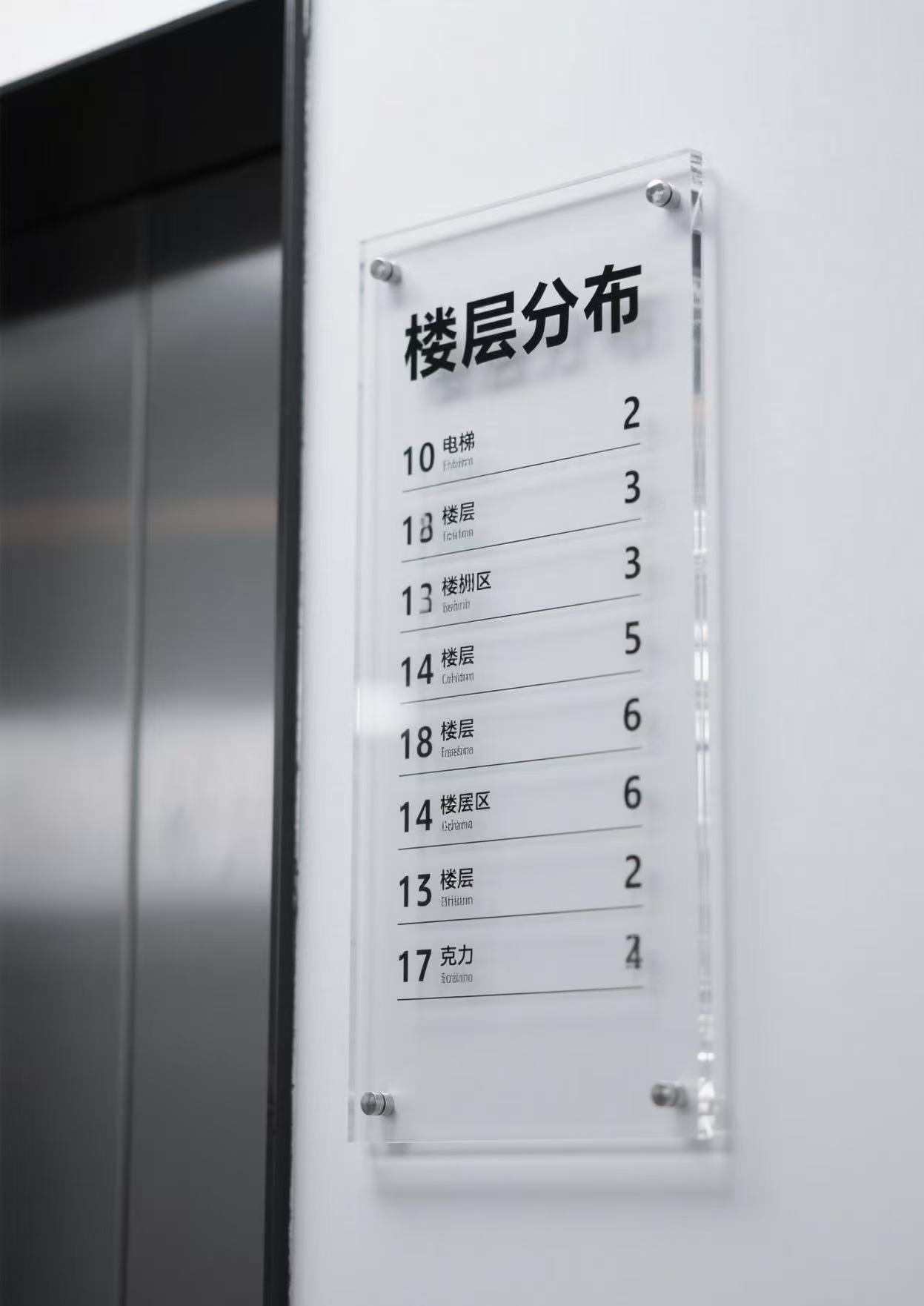 亚克力索引牌 / 楼层牌类目代表图