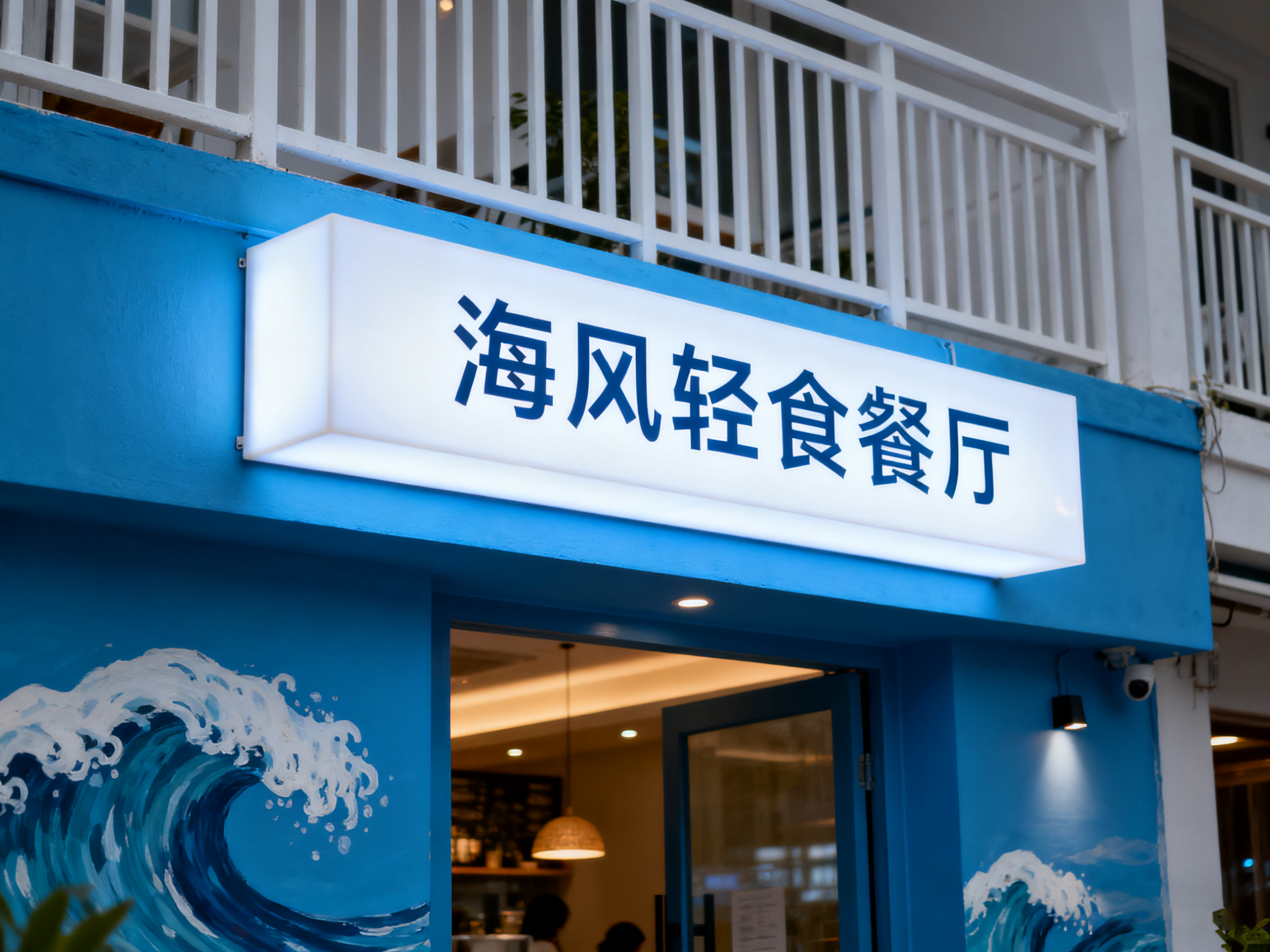 亚克力灯箱店铺门头效果图