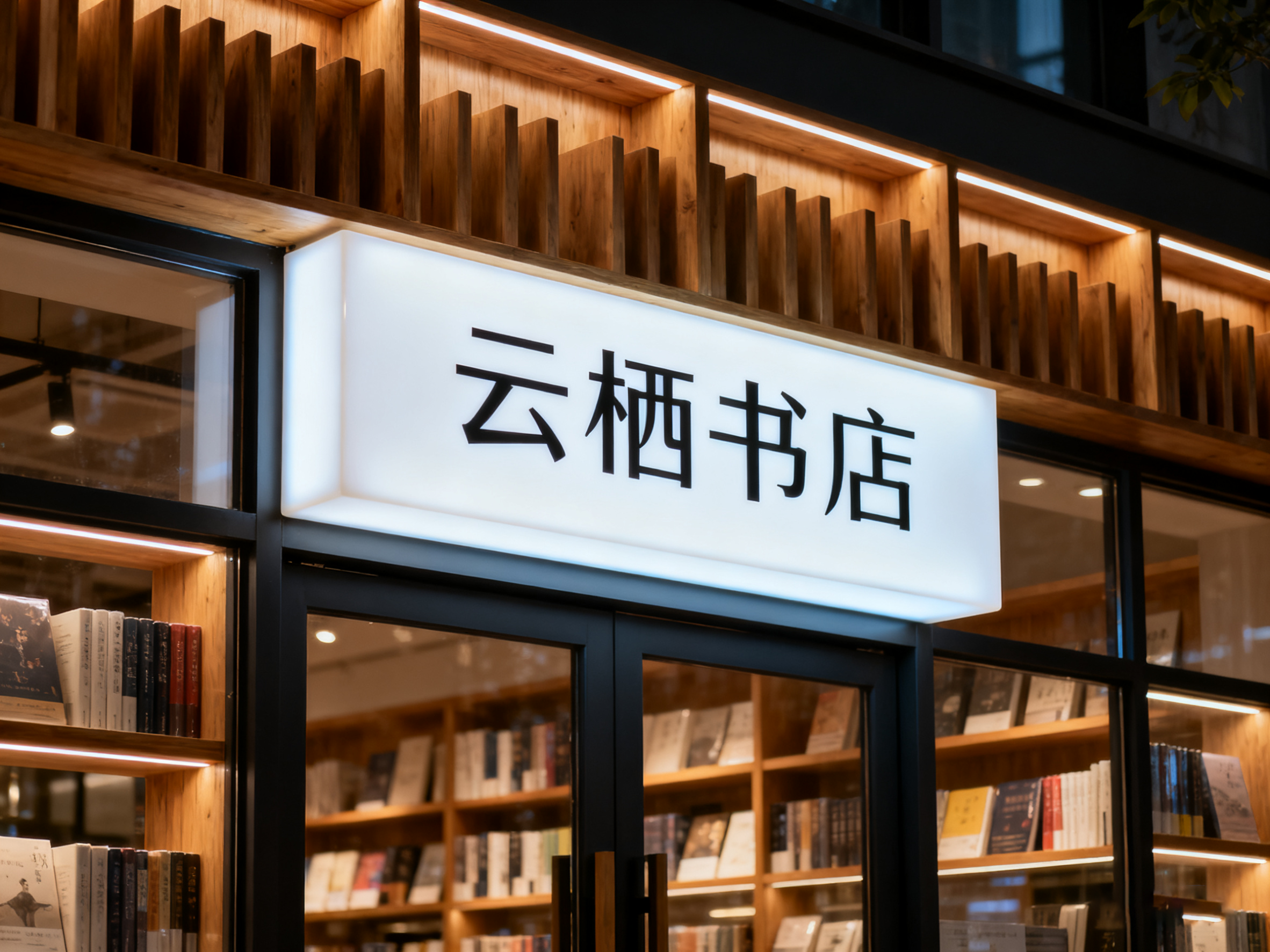 亚克力灯箱店铺门头效果图
