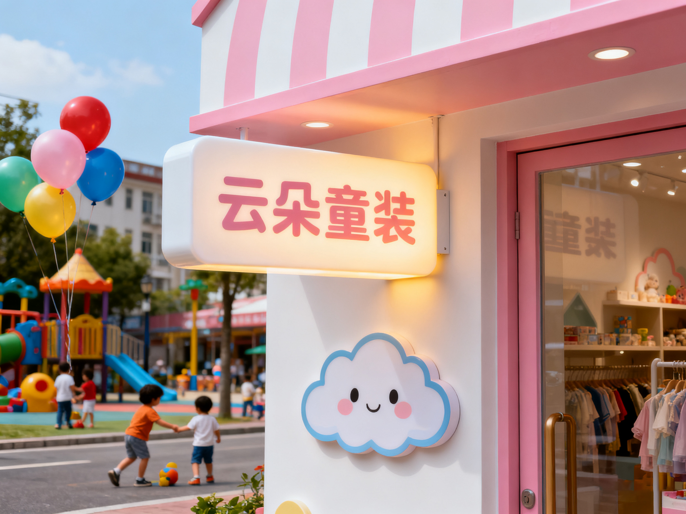 亚克力灯箱店铺门头效果图