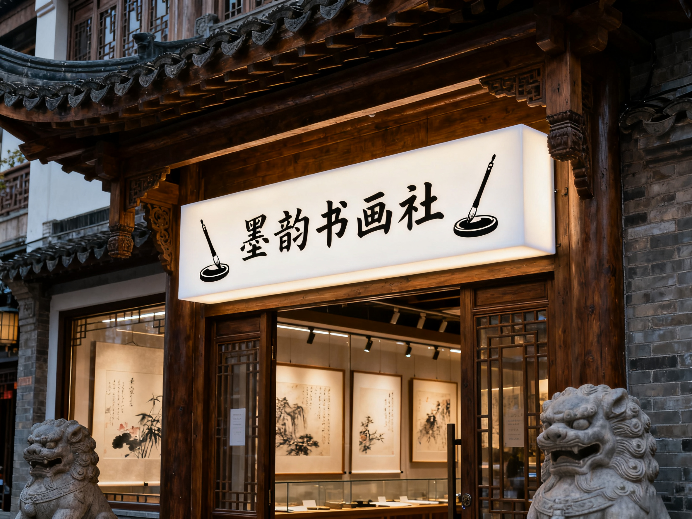 亚克力灯箱店铺门头效果图