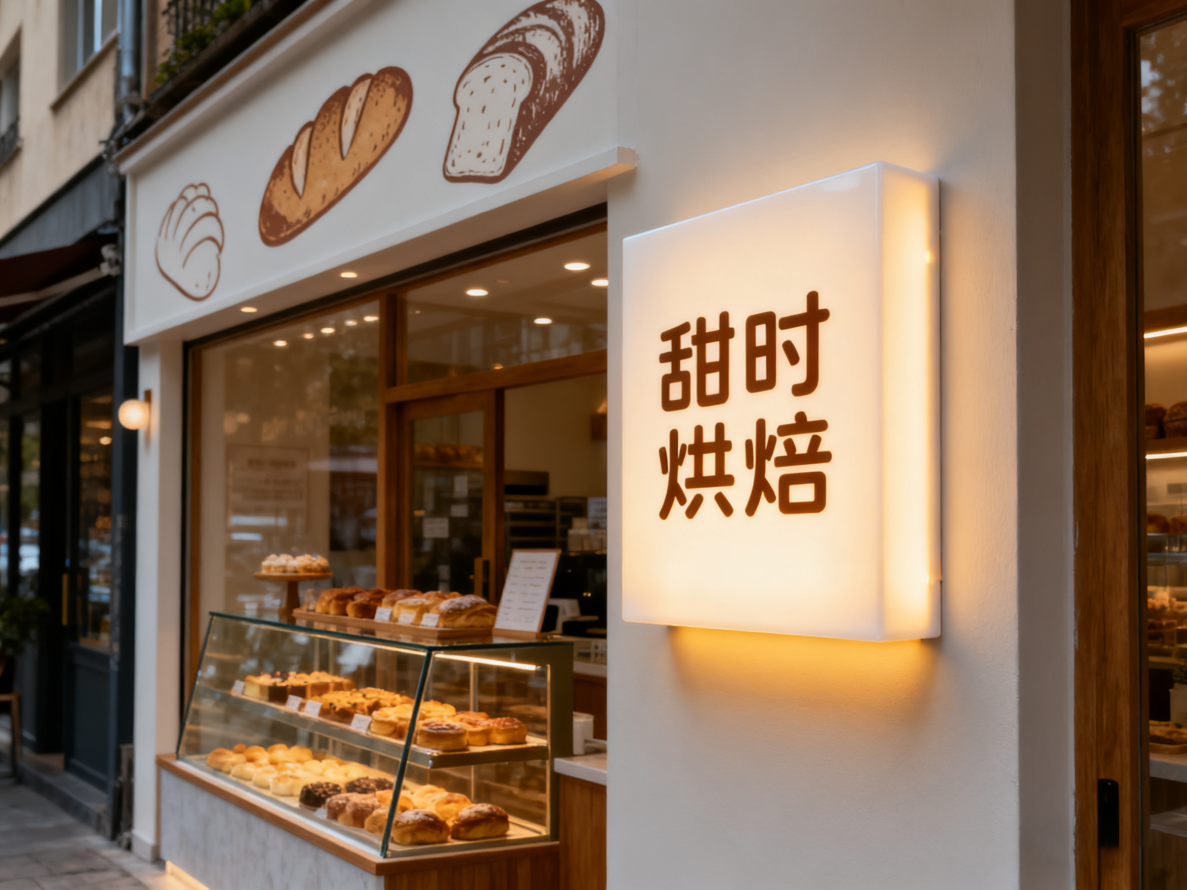 亚克力灯箱店铺门头效果图