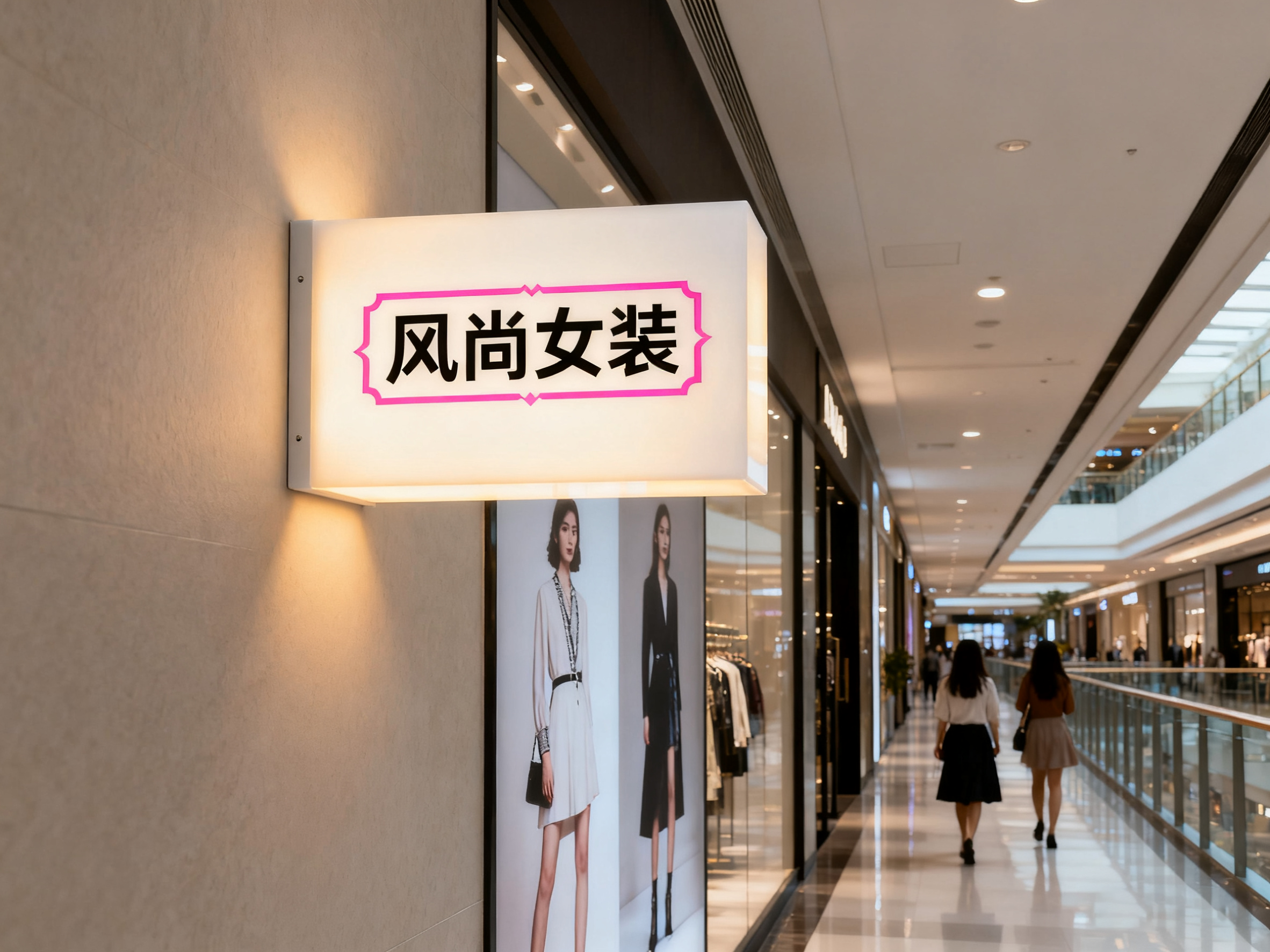 亚克力灯箱店铺门头效果图