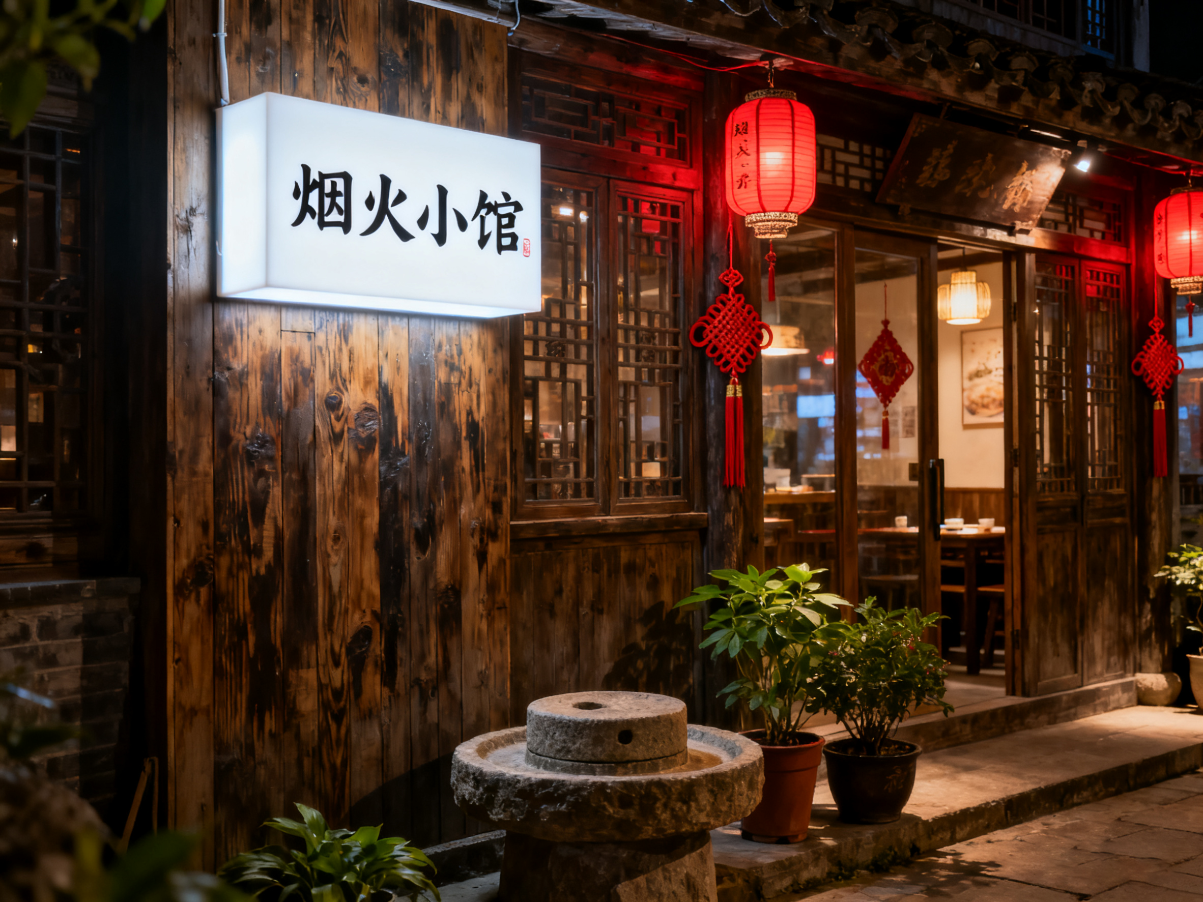 亚克力灯箱店铺门头效果图