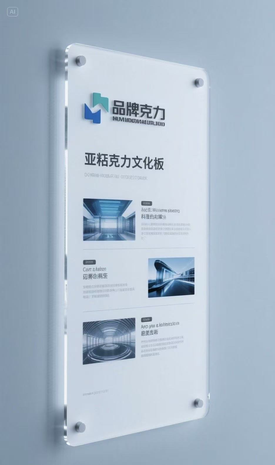 企业形象墙牌细节图